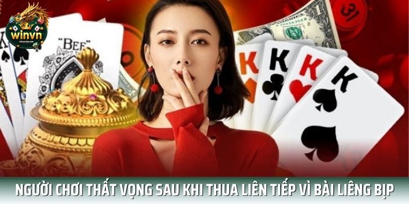 Người chơi thất vọng sau khi thua liên tiếp vì dính phải bài liêng bịp Người chơi thất vọng sau khi thua liên tiếp vì dính phải bài liêng bịp